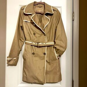 Michael Kors short belted trench jacket.